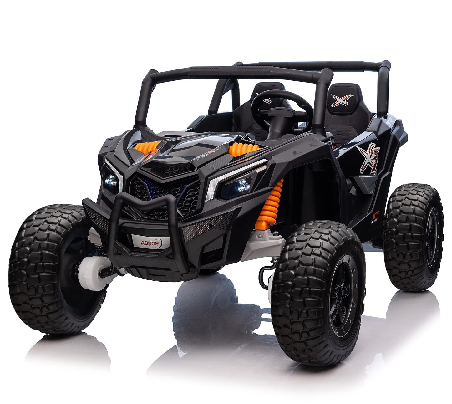Aokoy Xxxl 24V Ride On Car For Kids, 2 Seater Battery Powered Cars 4X4 Kids Electric Utv With Remote Control Ride On Truck With