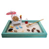 Mini Beach Zen Garden for Relaxation and Meditation, Tropical Island Getaway Escape at Your Desk