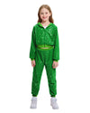 Lolanta Kids Hip-Hop Dance Costume Girls Dance Outfits Green Sequin Costume For Saint Patrick'S Day (Green, 8-9 Years)