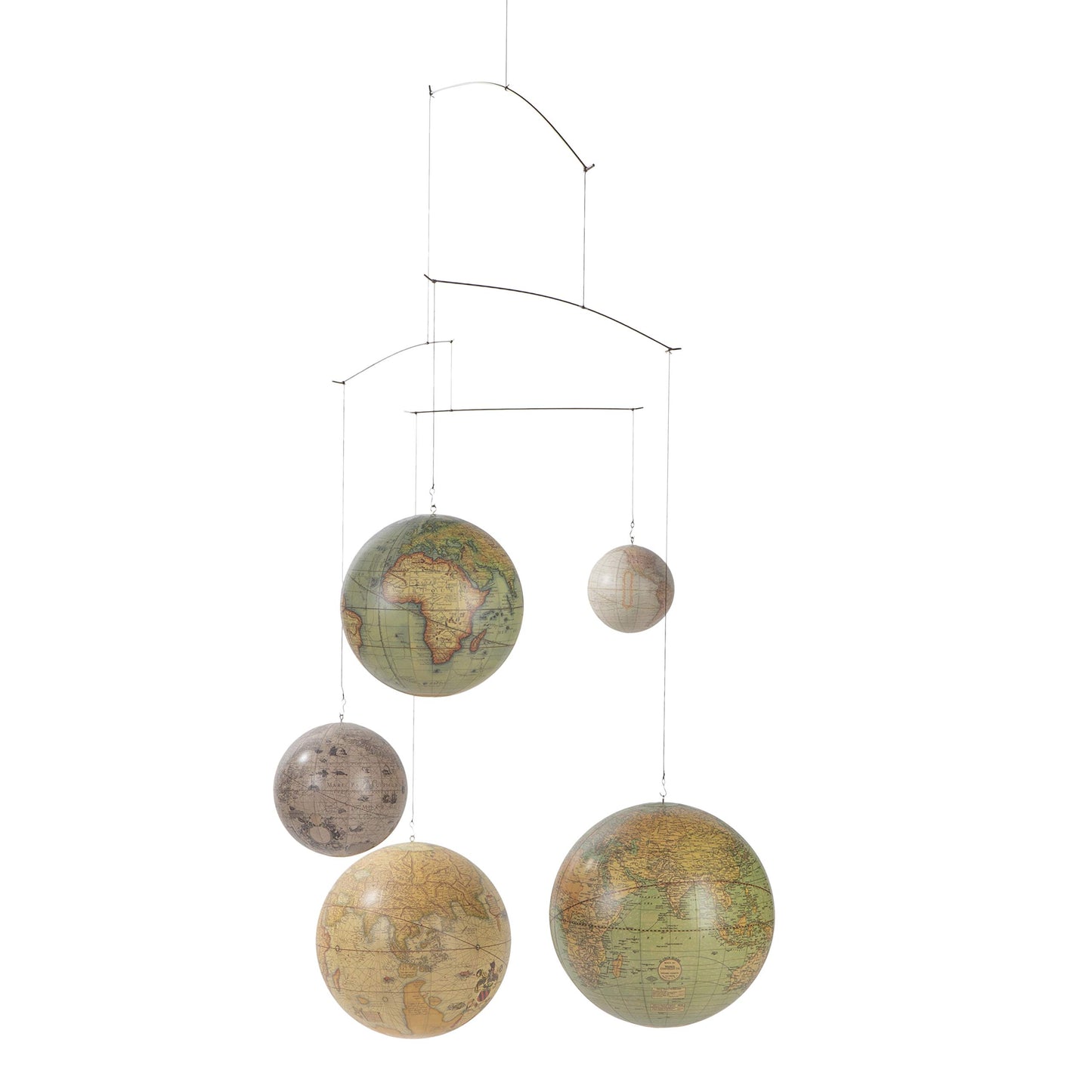Authentic Models World Globe Mobile - Multicolored, Model GL060, Decorative, Educational, Unique Design