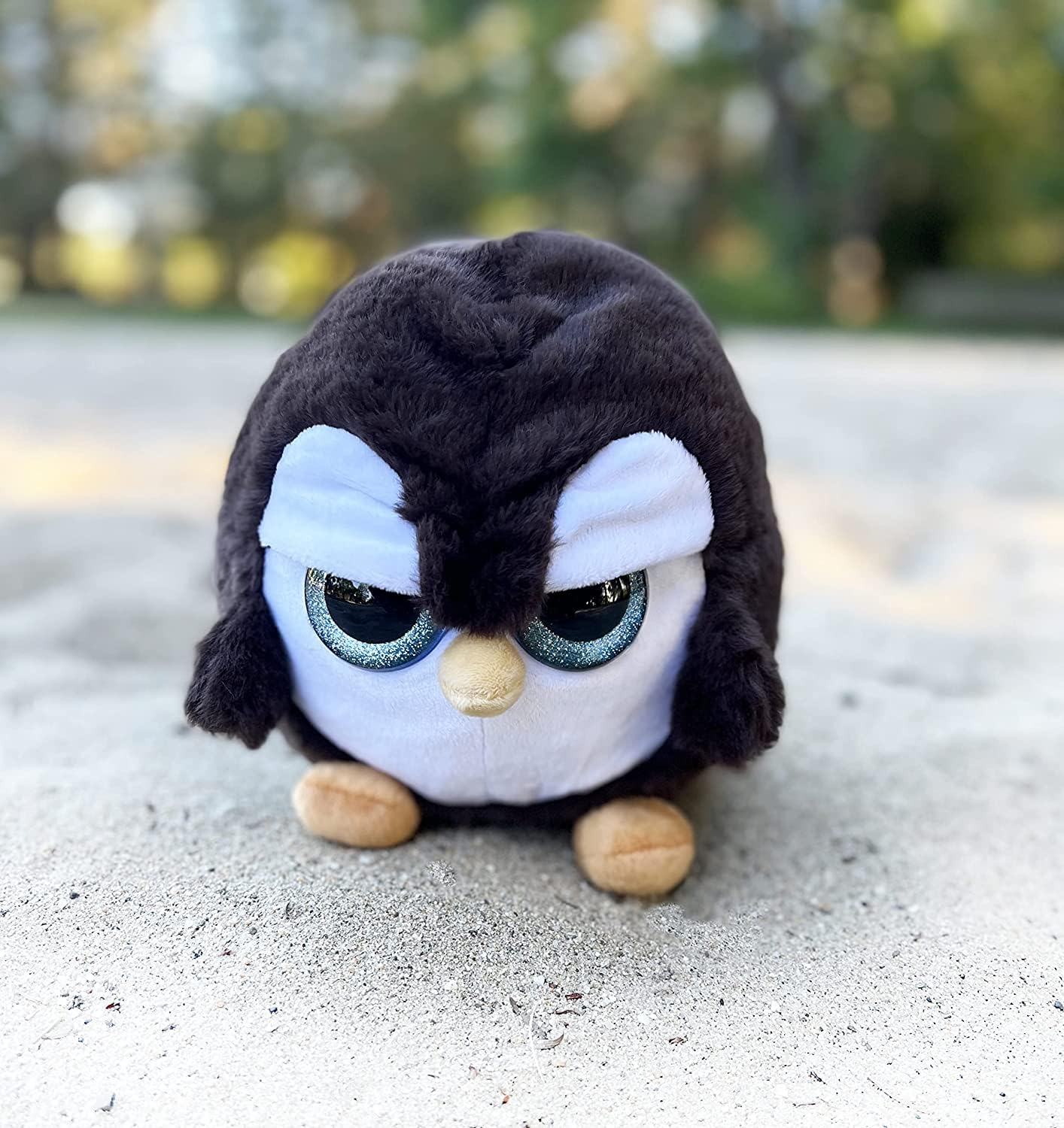 The Grumpy Octopus - Grumpy Penguin - Adorable Super Soft Plush Stuffed Animal Toy (Glitter Eyes) - Large 8 Inch - Unique Gift F