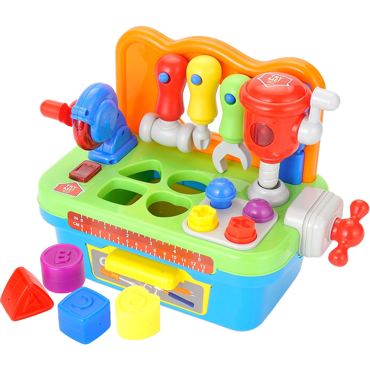 Toddler Tool Bench 1 Year Old Boy Toys, Kids Tool Bench Toys for Toddlers 1-3, Multifunctional Early Learning Tool Toy Baby Work