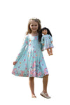 Bow Dream Cute Girl Dress And Matching American Girl Doll Clothes Accessories For Girls Dresses Size 110