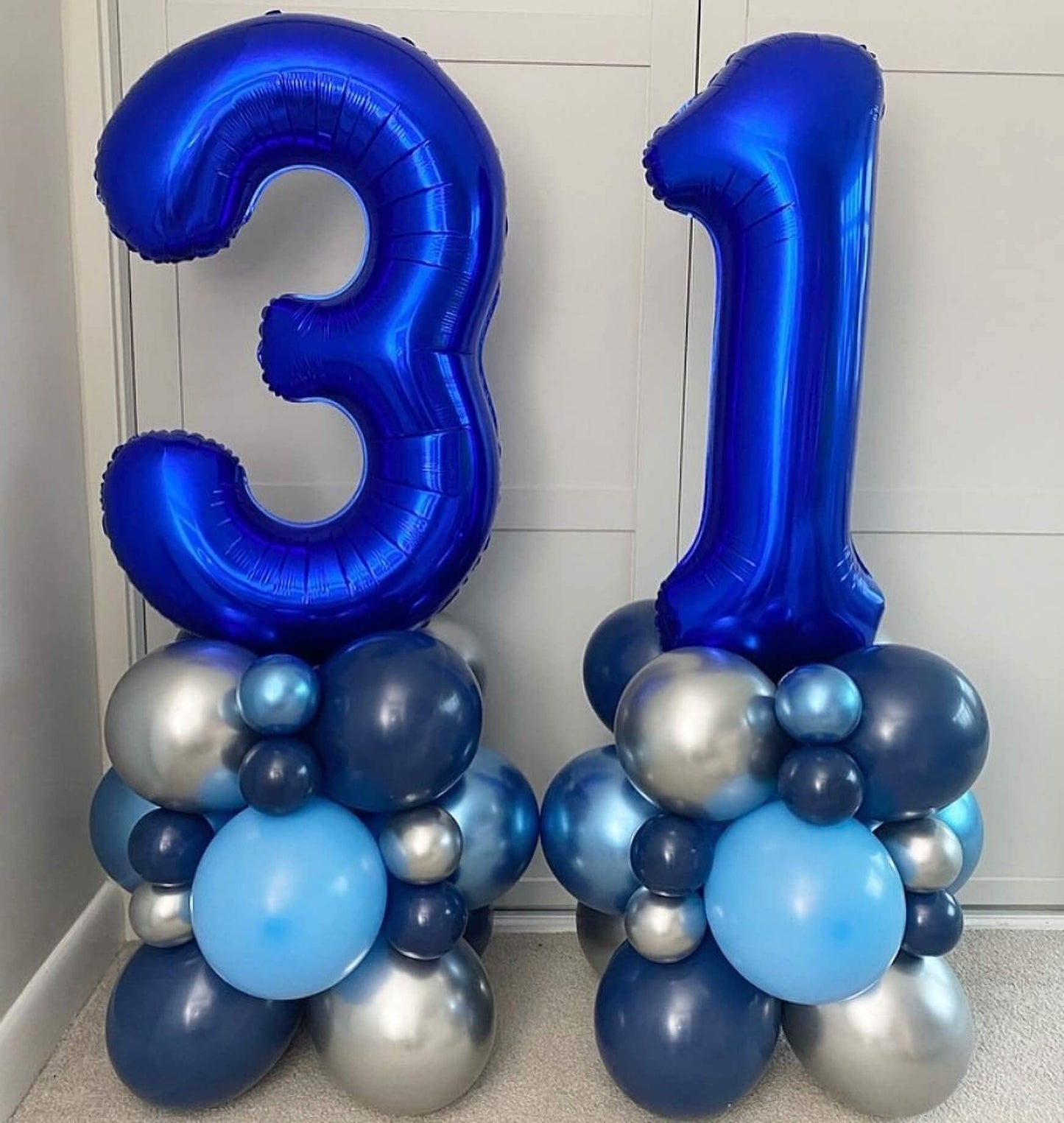 LHOAVWE 40 Inch Navy Blue 13 Foil Mylar Balloons - Jumbo Digital Number 13 Birthday Party Decorations