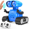 Toy Life Rechargeable Remote Control Robot Toys With Auto-Demonstration, Music & Led Eyes. Walkie Talkie Robot Toys For Kids 7 8 12, Kids Robot Toys Gifts For Boys Girls, Toddler Rc Robot (Blue)