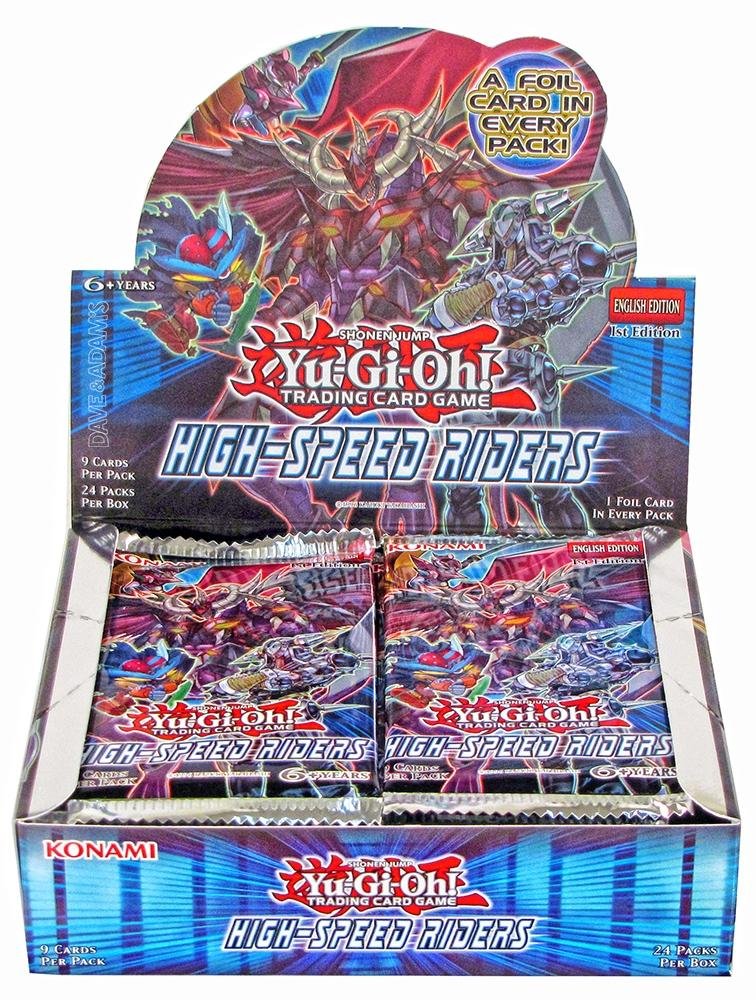 Yu-Gi-Oh! Yugioh High Speed Riders 1St Edition Tcg English Booster Box! 24 Packs Of 9 Cards, 1 Foil Holo Card Per Pack!!