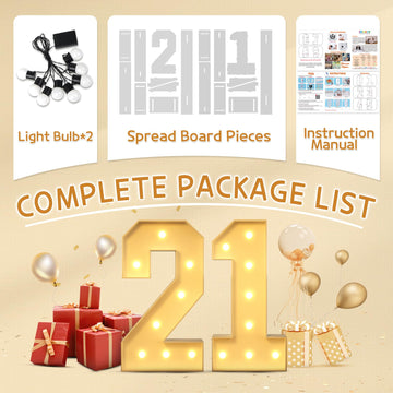 Imprsv 3Ft 21St Birthday Decorations Numbers: 21St Birthday Party Anniversary Decorations Large Light Up Numbers 21 For Him Her