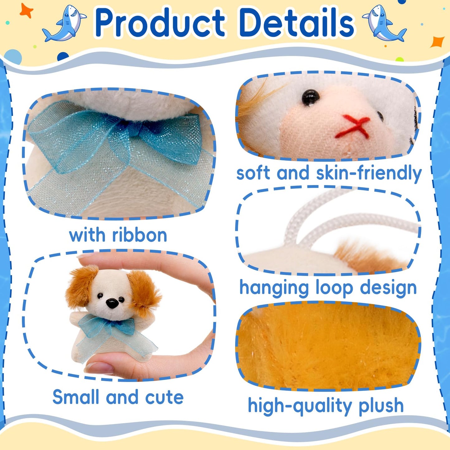 Joyrapt 48 Pack Small Stuffed Animals Bulk Gifts For Kids (2.3/2''-2.5/3.5'' Each), Party Favors Toys For Girls, Easter Basket S