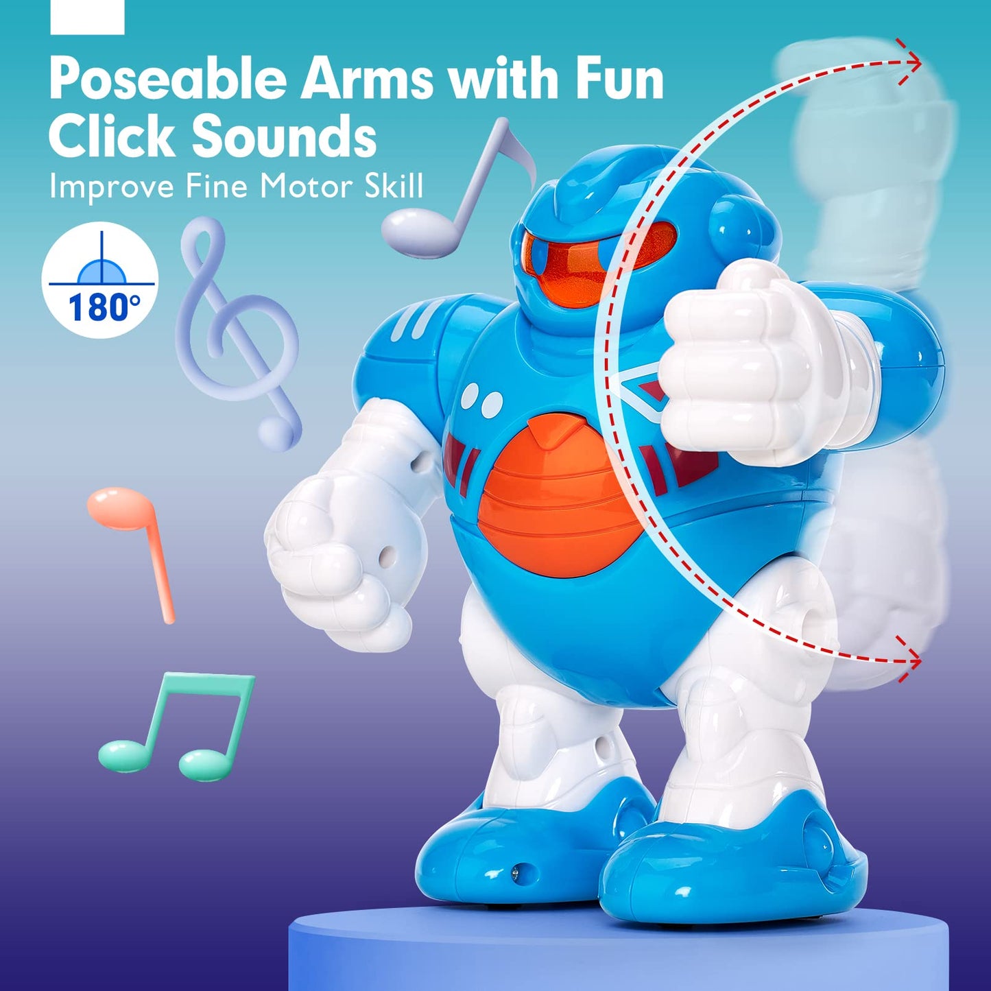Hahaland Baby Walking Activity Robot Junior With Musical, Sounds, Light, Interactive Toys For 1 Year Old Boy