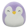Squishmallows 7.5-Inch Elle The Purple Penguin - Soft Plush Toy with Closed Eyes and White Belly, Perfect for Collectors and Gift-Giving