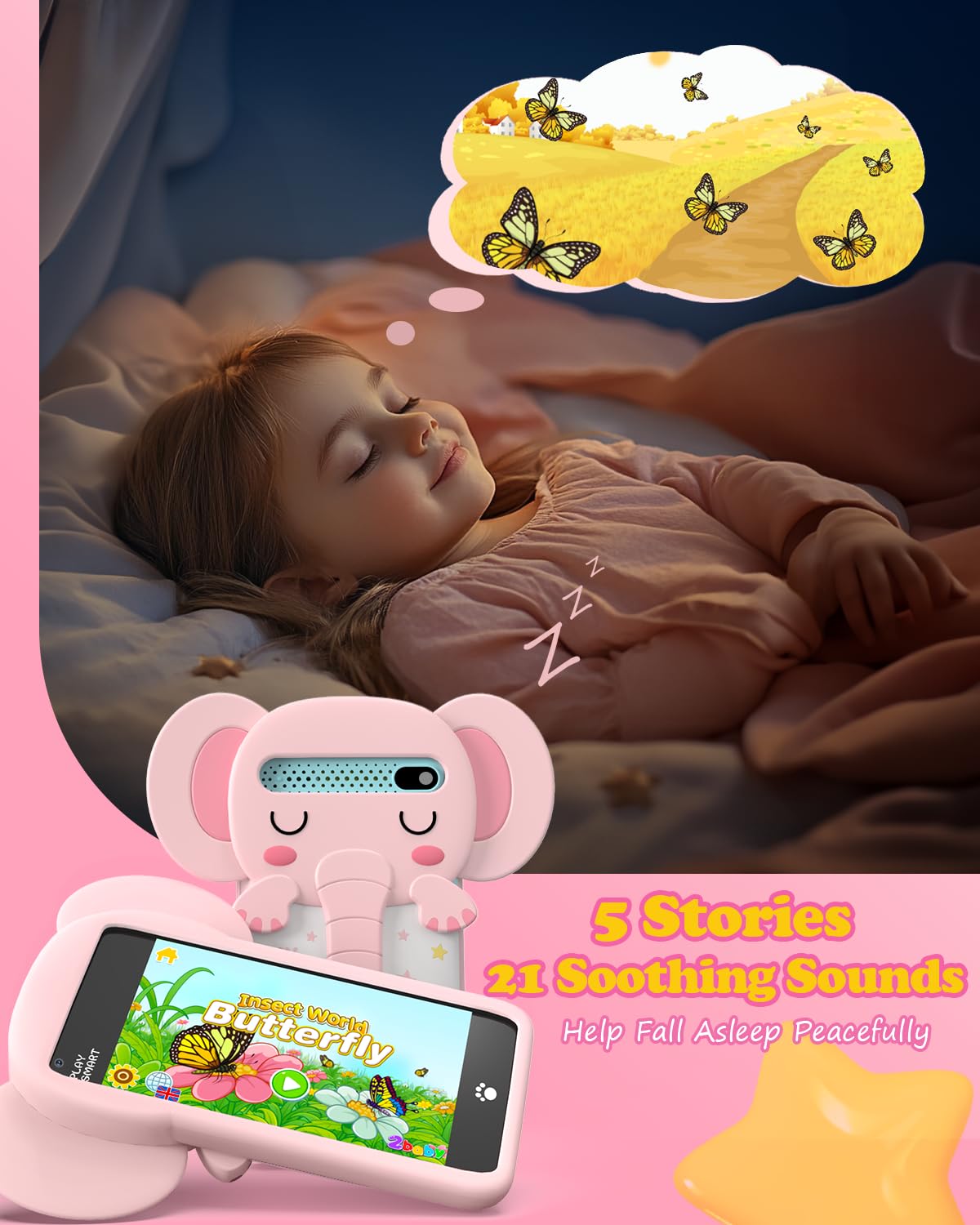 MOMILLA Kids Toys Smart Phone, 3.97'' Touchscreen Toddlers Kids Smart Phone, Christmas Birthday Gifts for Girls Age 3 4 5 6 7 8