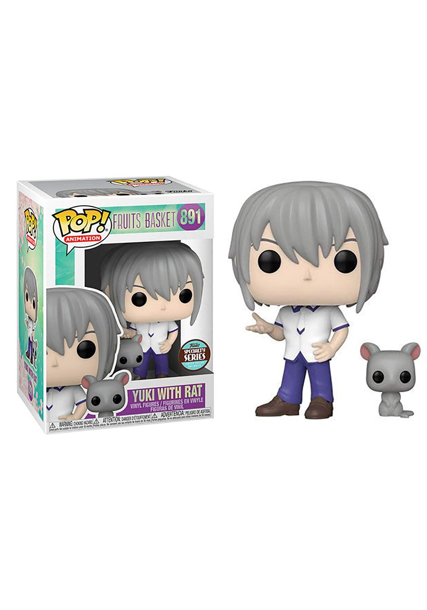 Funko Fruits Basket – Bobble Head Pop No. 891 – Yuki Soma W/Rat One Size Purple