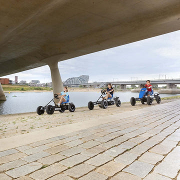 BERG Pedal Kart with XL Frame B.Pure Blue | Childrens Vehicle, Pedal car with Adjustable seat, with Freewheel, Childrens Toys