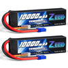 Zeee 3S Lipo Battery 10000mAh 11.1V 120C with EC5 Connector Soft Case RC Battery for RC Car Truck Tank Racing Hobby Models (2 Pa