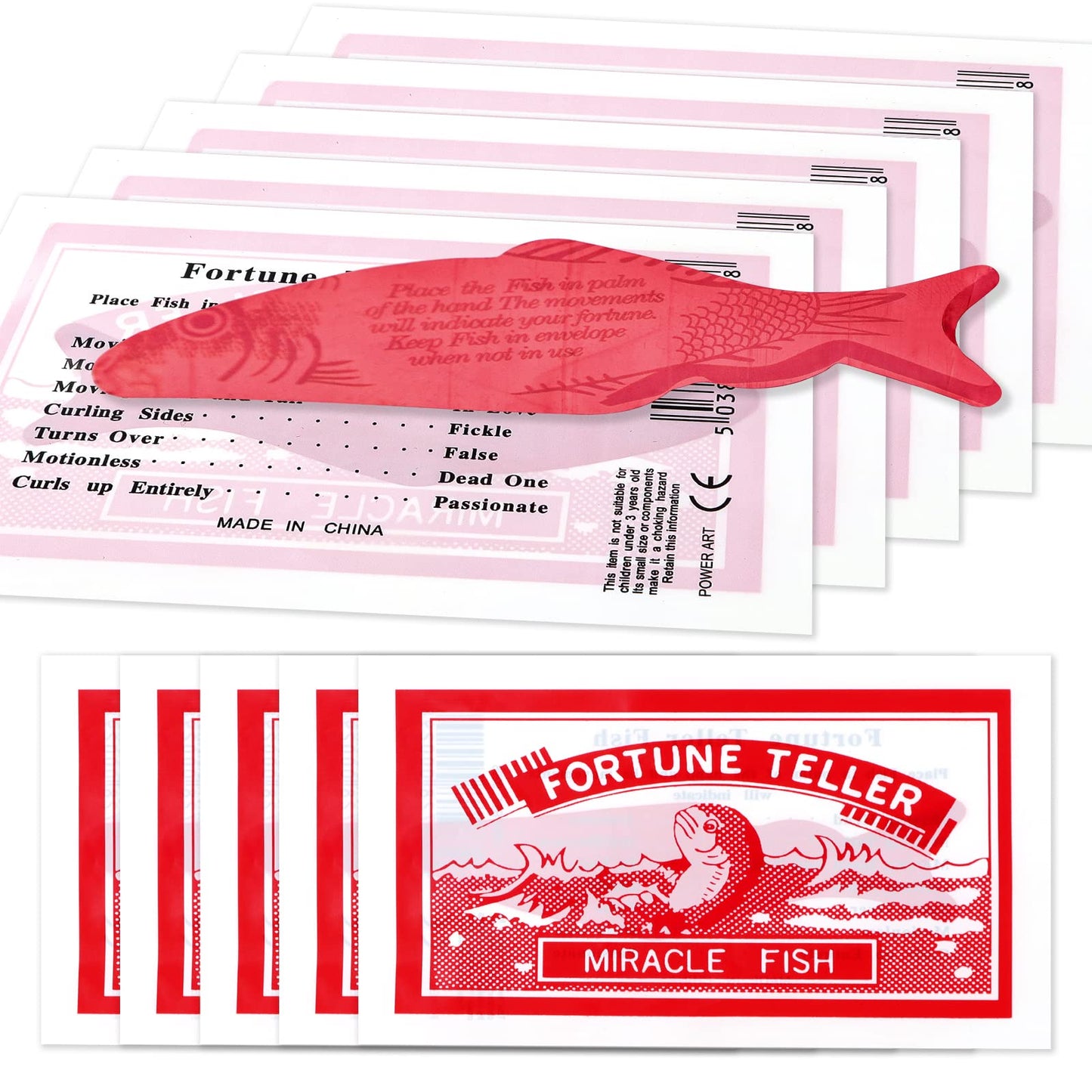 Shengsen 200 Packs Fortune Teller Miracle Fish-Fortune Telling Fish For Kids And Adults-Magic Novelty Fortune Telling Toys For Birthday Party Christmas