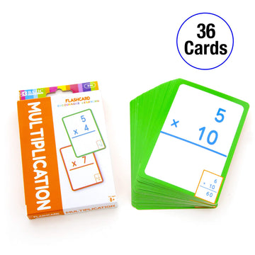 Bazic Multiplication Flash Cards, Numbers Elementary Math Flashcards Game At School, Problem Solving (36/Pack), 2-Packs