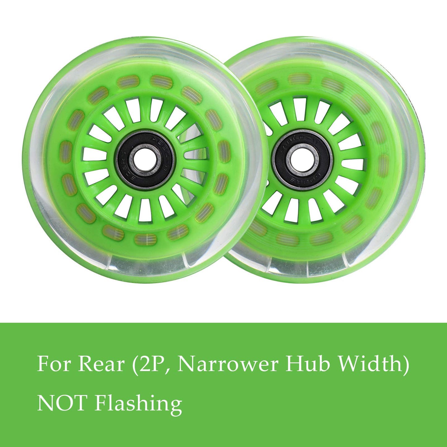 Wiggle Car Polyurethane Replacement Wheels Set Upgrade For Ride-On Toys (Light Green)