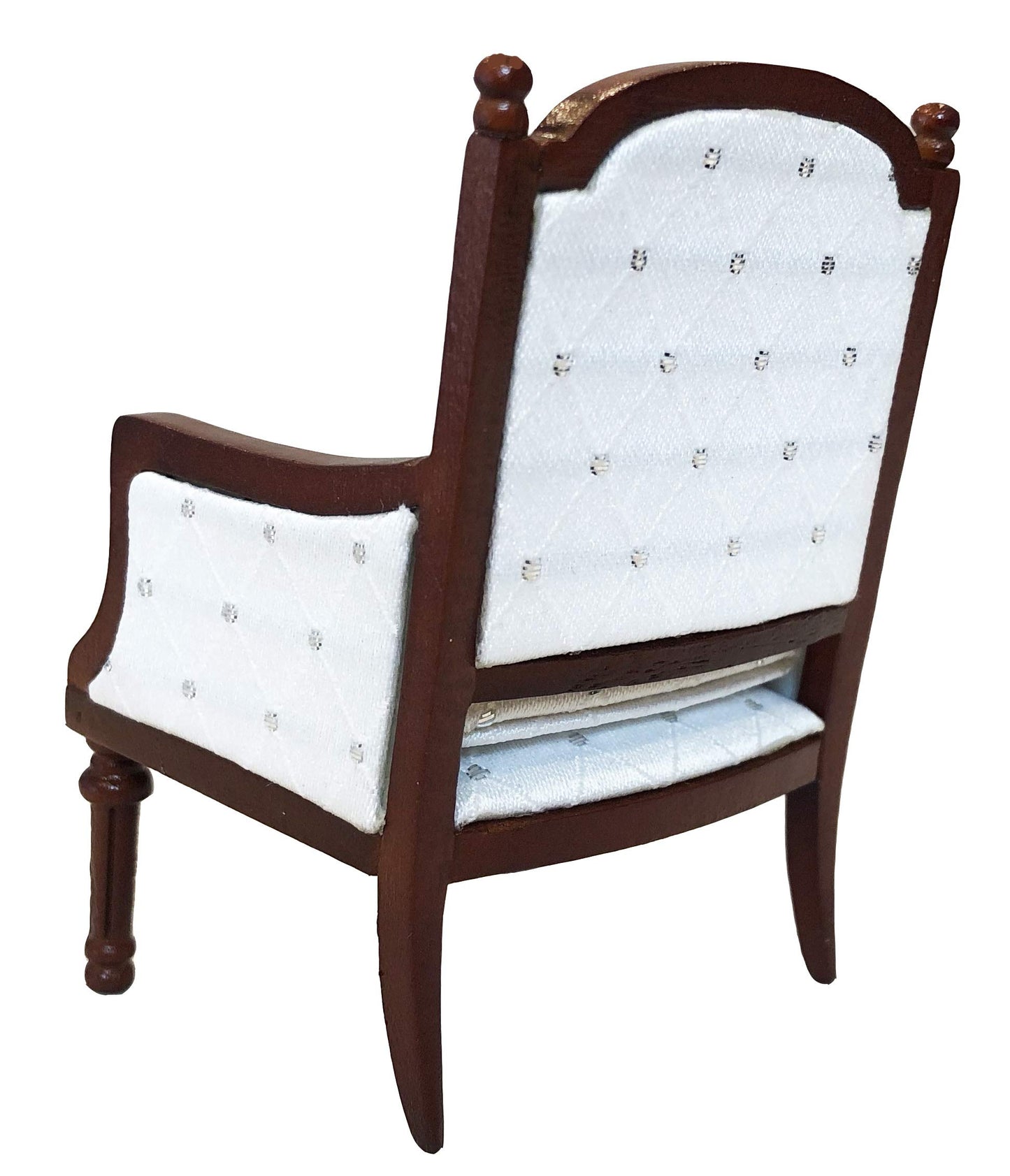 Wooden Dollhouse Armchairs, Set Of 2, Dinning Lounge Chairs For Doll Houses, Miniature Furniture, 3 Inch To 6 Inch Dolls