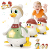 Hestiasko Dancing Duck Toy for Babies 6-36 Months, Light-Up Crawling & Tummy Time Infant Toy, Musical Learning Crawl Interactive
