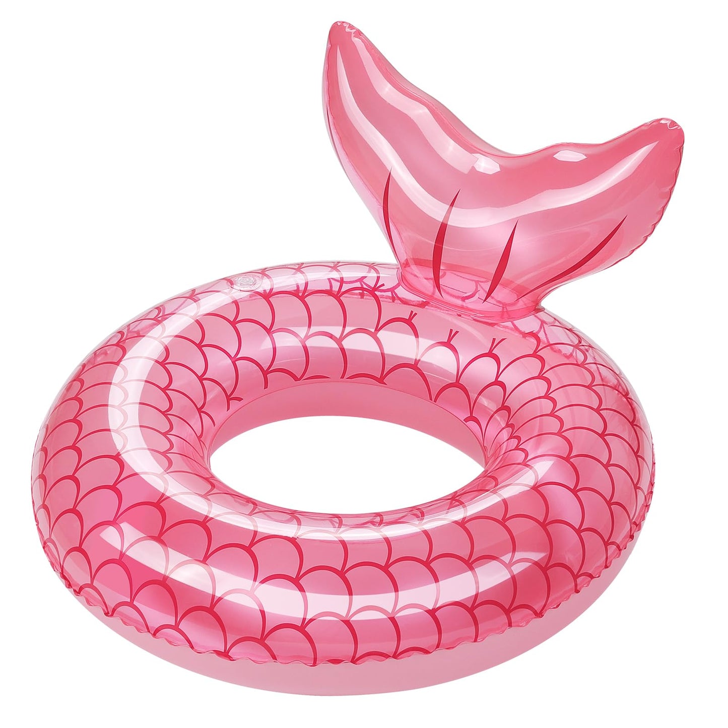 HeySplash Mermaid Pool Float, Mermaid Tail Shaped Pool Swimming Float Tube Ring Floatie, Summer Water Fun Beach Party Swimming P