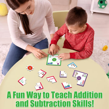 Torlam Addition And Subtraction Puzzle Cards Math Manipulatives Kindergarten Math Games For Kids, Homeschool Supplies Classroom Must Haves Preschool Learning Games Math Flash Cards Puzzles Toys