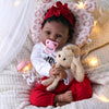 CHAREX Reborn Baby Doll - 22" Realistic African American Vinyl Doll, Serena Color, Ideal for Kids Age 3+