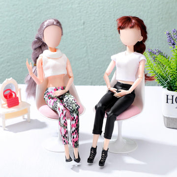 Fourluoo 6 Pcs Summer Doll Clothes 11.8 Inch Fashion Doll Outfits Pants Dresses Skirts Sweet for Birthday Gift(Classic Style)