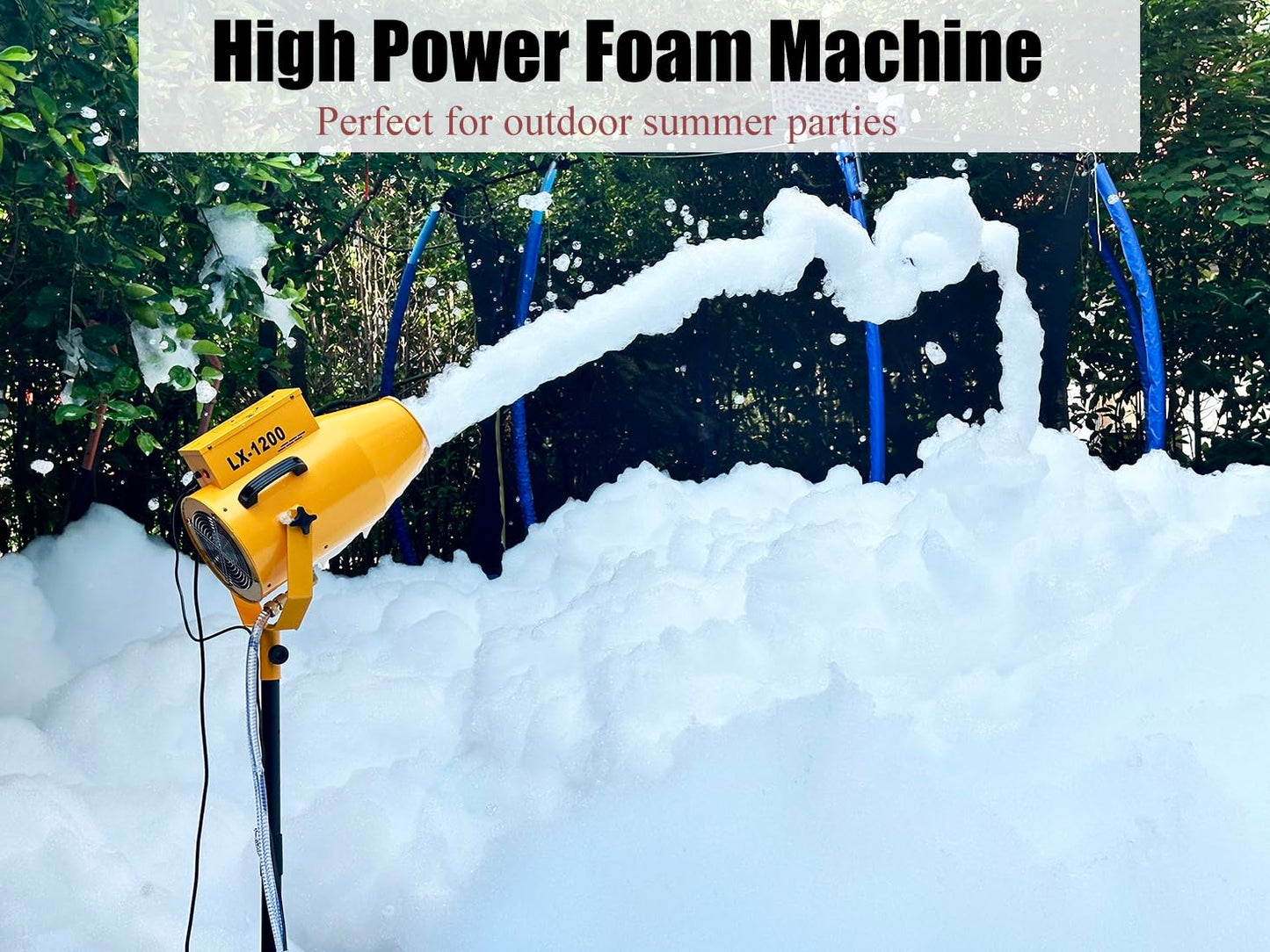 Uspoint Party Foam Machine, Pool Water Toys For Kids & Adults, Foam Cannon With 3Pcs Foam Granules And Water Tank, Holiday & Bir