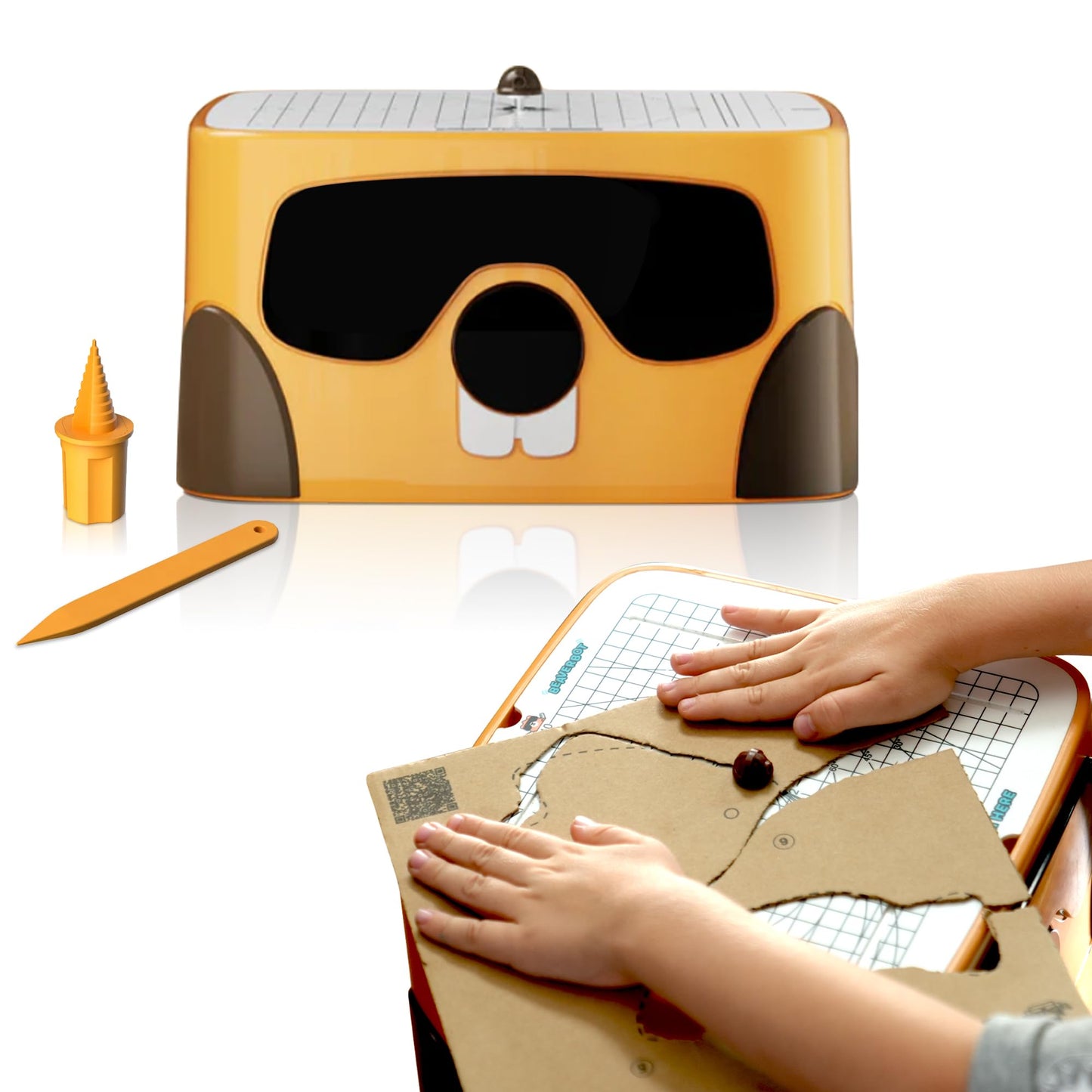 Beaverbot Cardboard Cutter For Kids, Parent-Child Relationship Toy Educational Paper Craft Kits, Arts And Crafts For Kids Ages 4