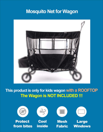 Mosquito Net For Kid'S Wagon Bug Cover Insect Netting For Baby (No Wagon Included)