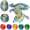 Hefandaishu 3D Printed Dragon Fidget Toys Dragon Egg 12Inch Flexible Dragon Toy 3D Printed Dragon Egg With Articulated Dragon In