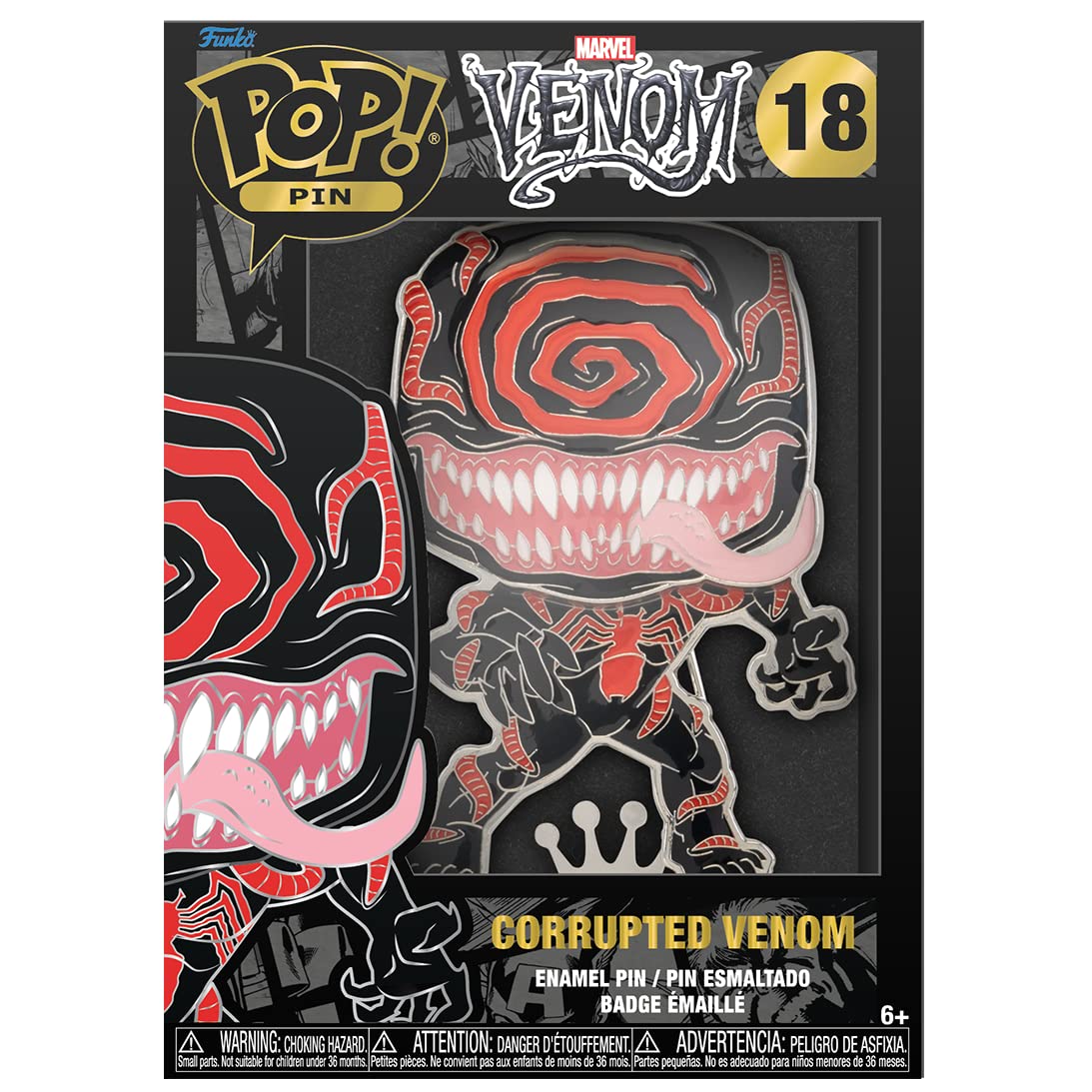 Funko Pop! Sized Pin Marvel: Venom Corrupted With Chase (Styles May Vary)