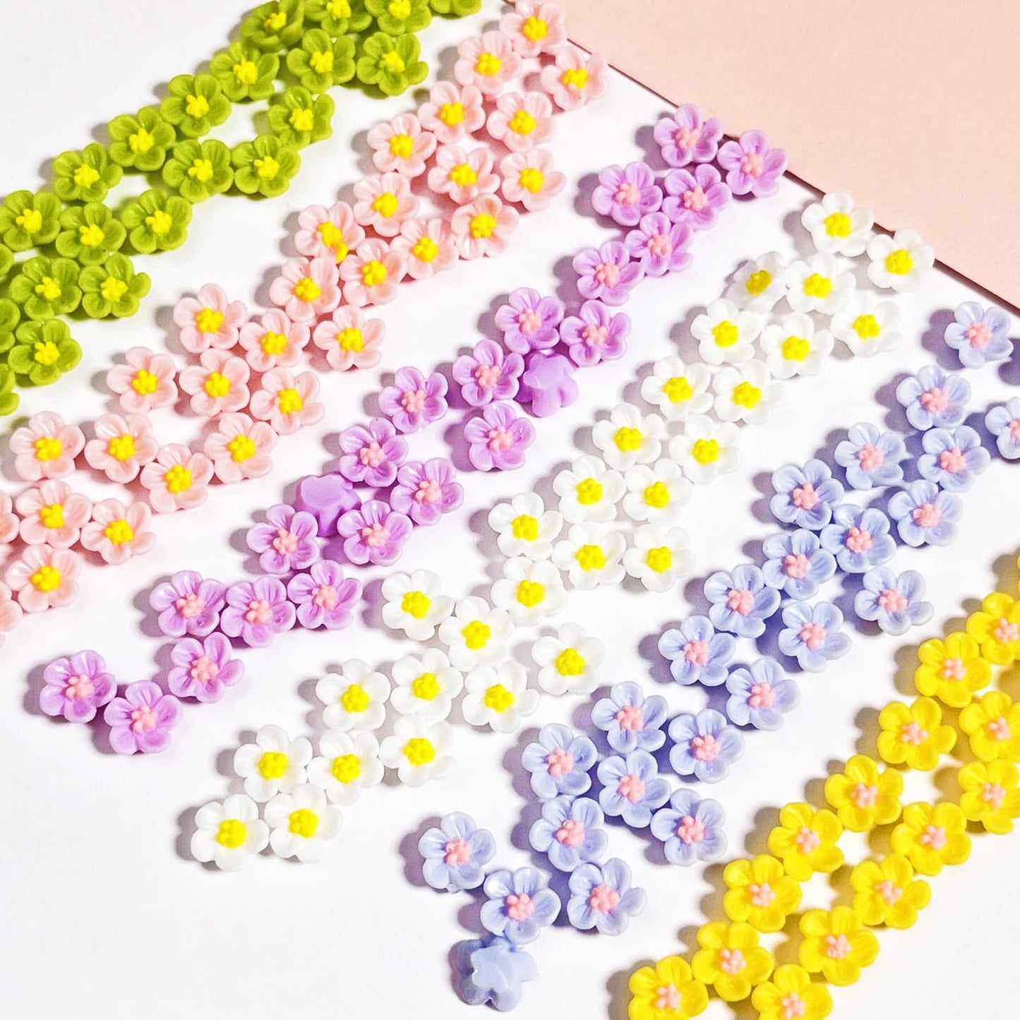 100 Pieces Mini Flowers For Crafts Dollhouse Miniatures Resin Tiny Things Micro Flowers For Dollhouse Fairy Garden Micro Landsca