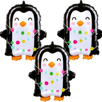 Hadckja Penguin Balloons Christmas Balloons Penguin Foil Balloons For Christmas-Themed Party Birthday Party Supplies Decorations