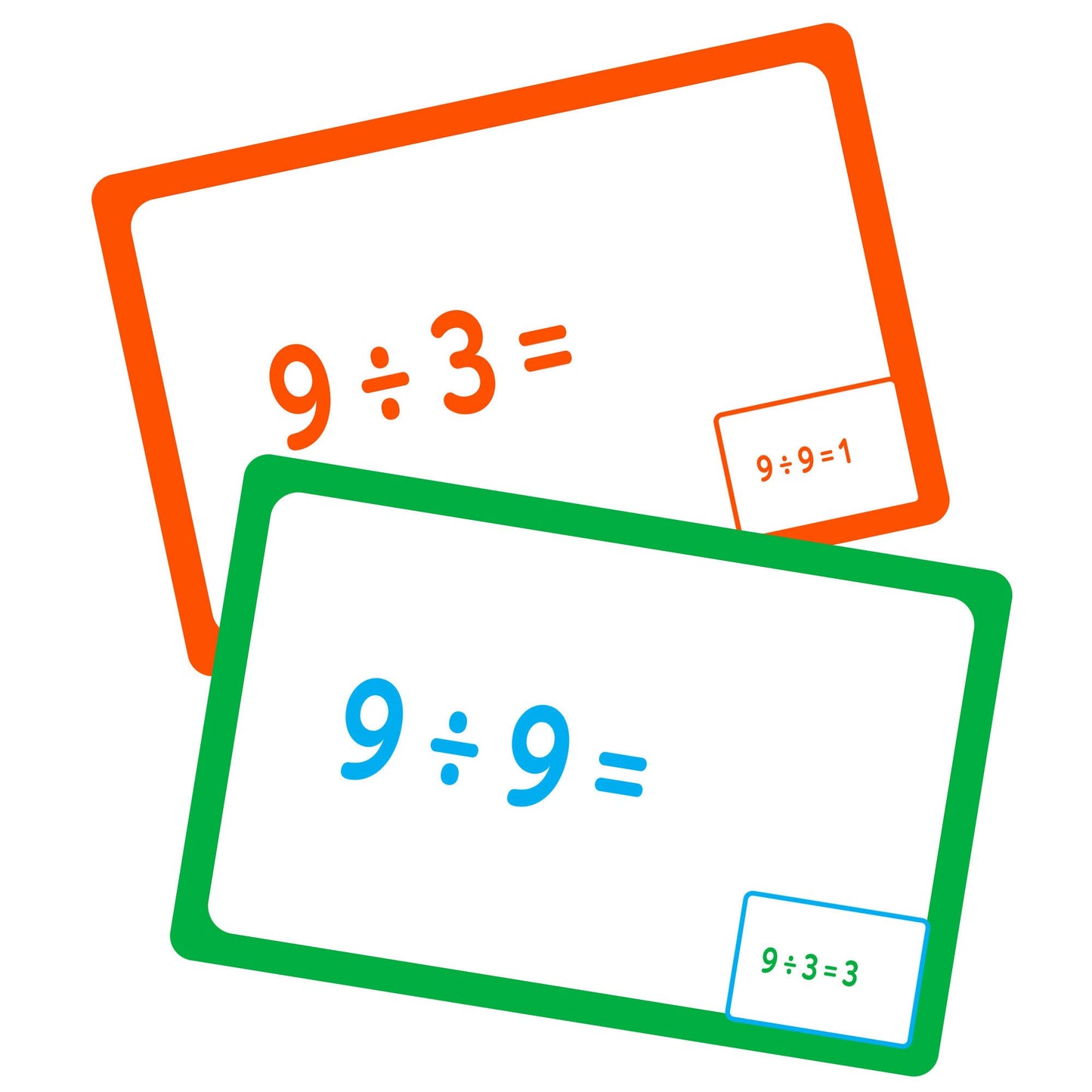 Bazic Division Flash Cards, Numbers Elementary Math Flashcards Game At School, Problem Solving For Ages 8+ 3Rd Grade 4Th Grade (36/Pack), 1-Pack