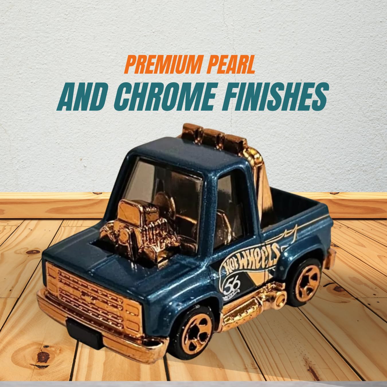 Worldwide Nutrition Bundle Compatible With Hotwheels 56Th Anniversary Pearl And Chrome Toond 83 Chevy Silverado - Cartoon-Inspir
