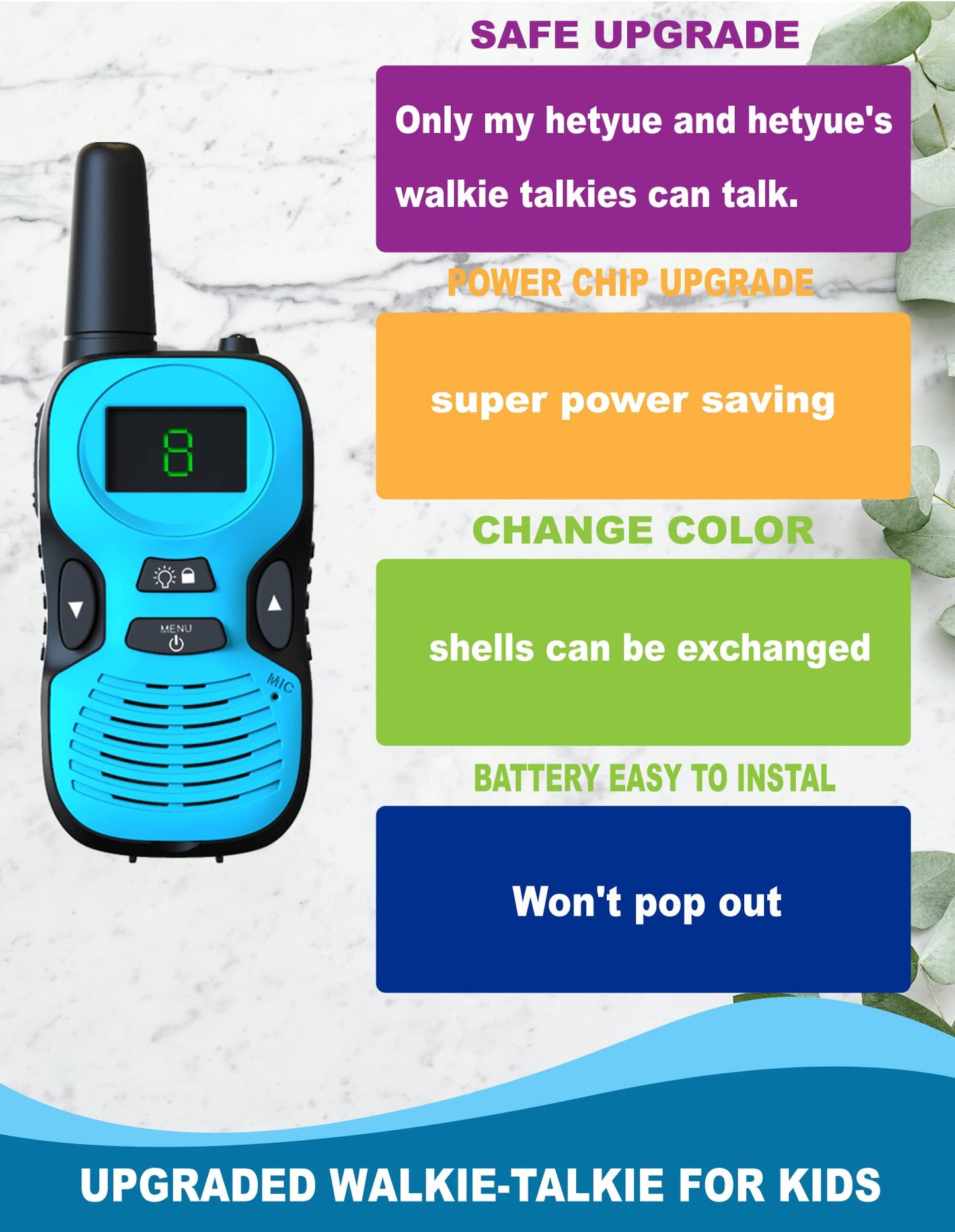 Walkie Talkies For Kids Long Range - Kid Walkie Talkies With Replaceable Shell Backlit Lcd Flashlight 3 Miles Range - Toys For 5
