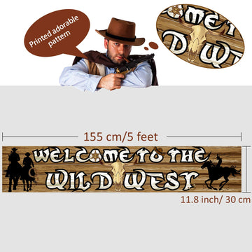 Blulu Western Party Decorations Cowboy Themed Banner Supplies Western Backdrop Photo Booth Wall Party Decor