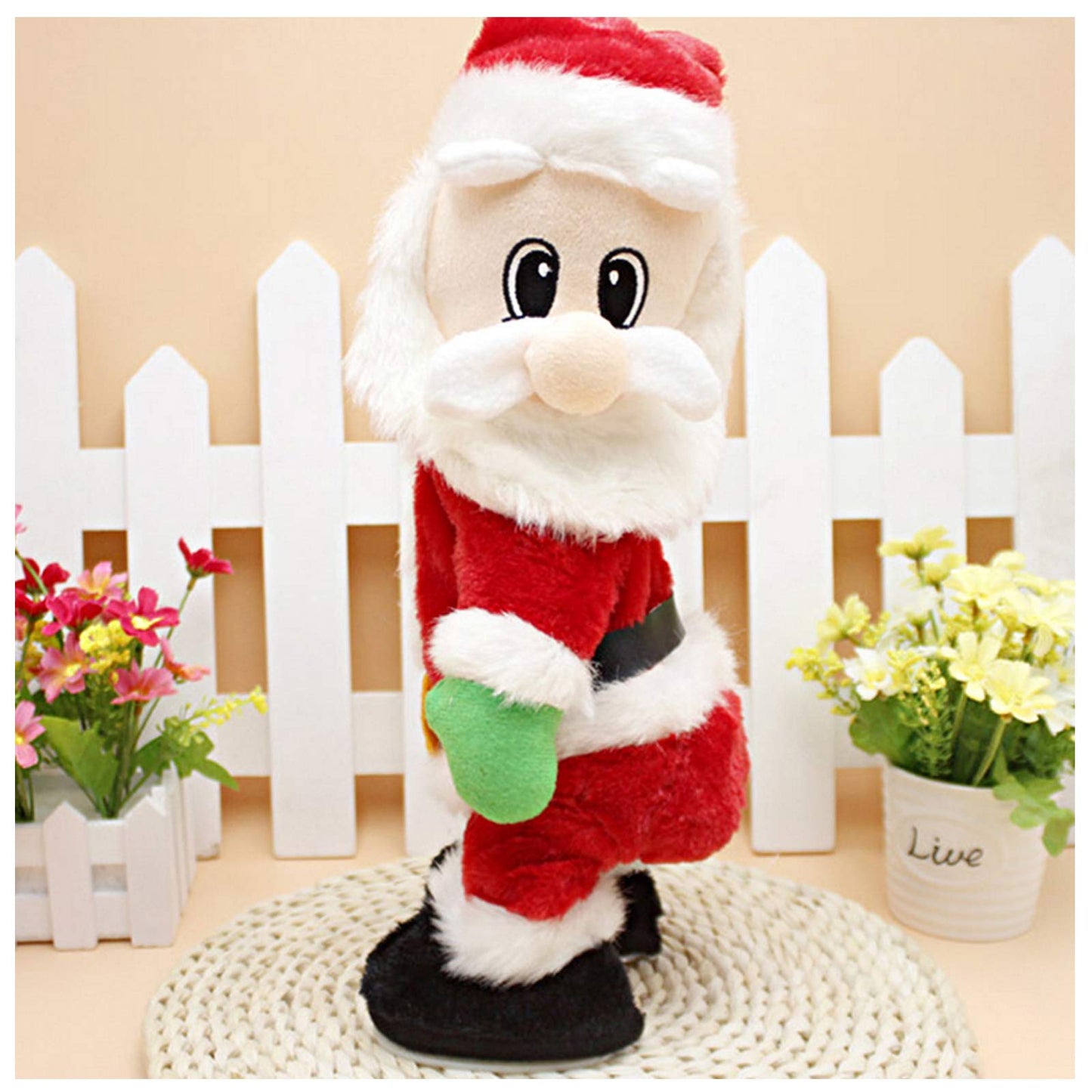 Twerking Santa Claus,Booty Shaking Santa Dancing Santa Claus With Music Singing Animated Christmas Santa Toys For Kids- English Song