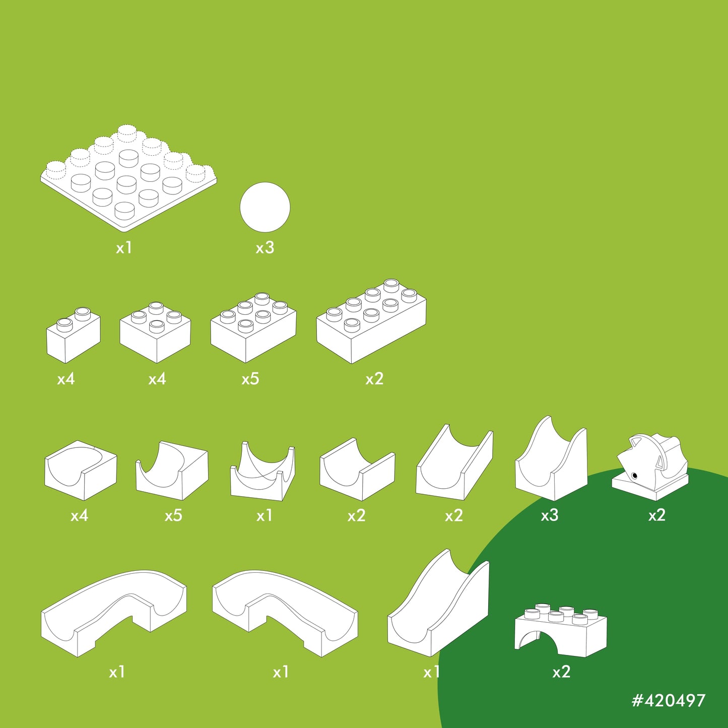 Hubelino Switch Action Set - The Original - 43 Piece Marble Run Set - Made In Germany