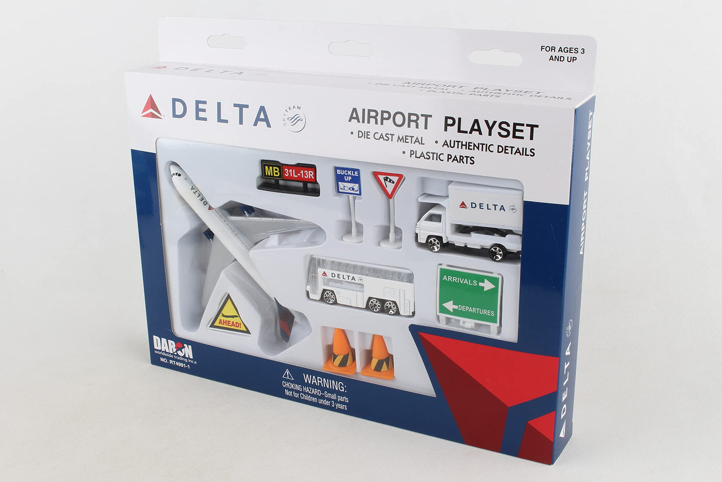 Daron Delta Airlines 12 Piece Playset (Color Of The Content May Vary)