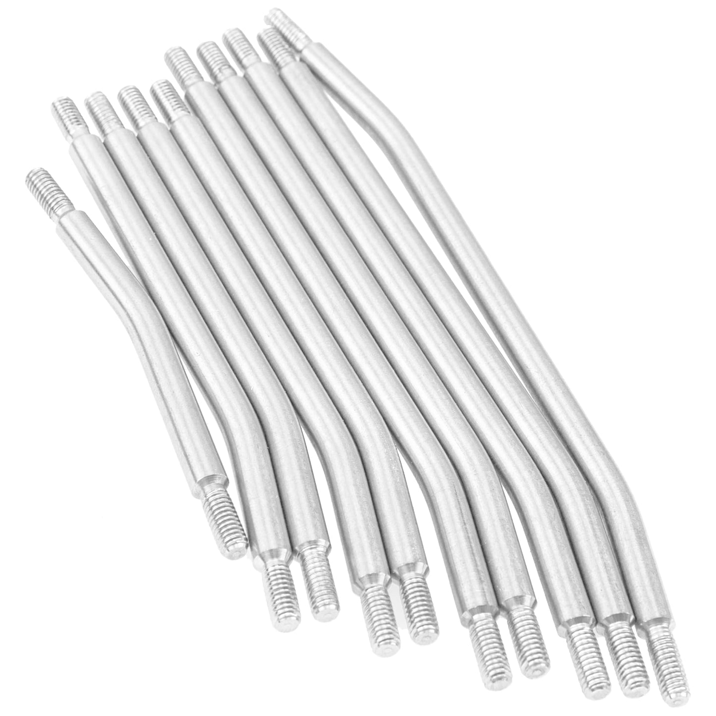 Vgoohobby 10Pcs Stainless Steel Steering Pull Rod Link Linkage Set Compatible with Axial SCX10 90046 90047 1/10 RC Crawler Car,3