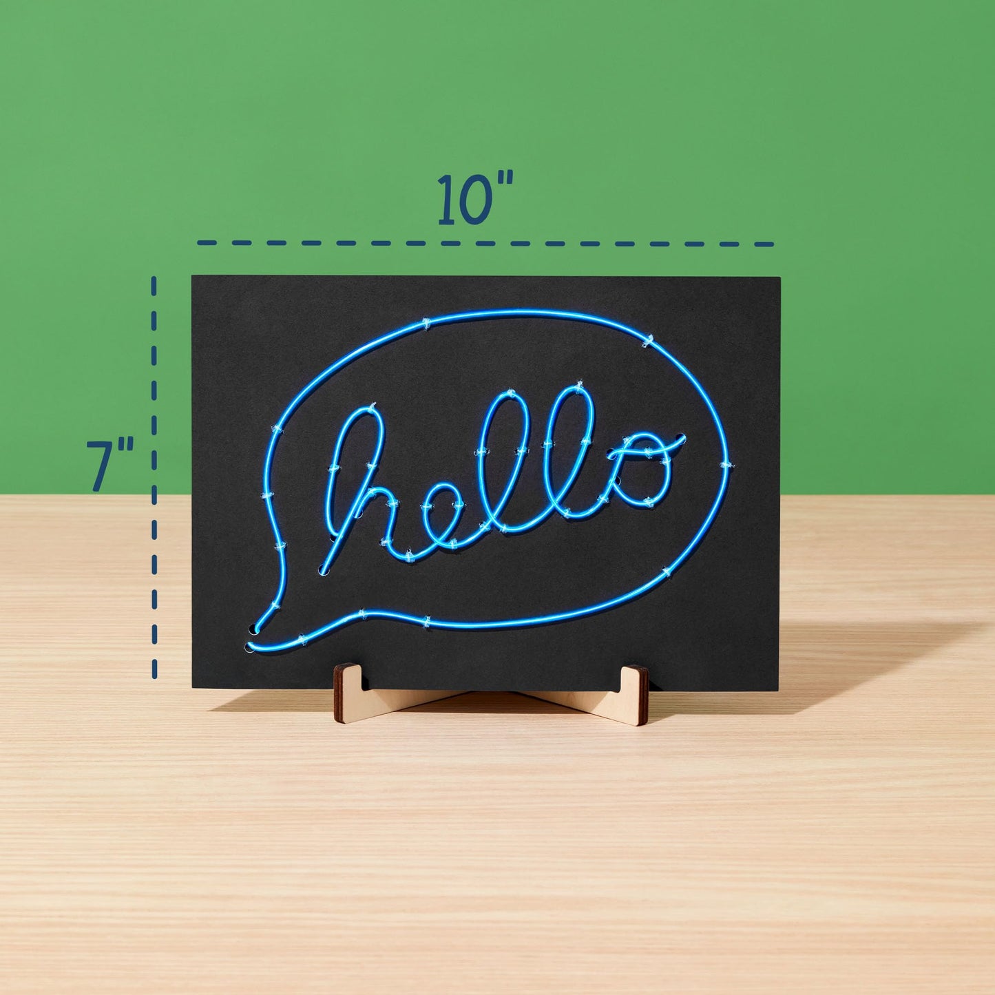 Kiwico Light-Up Wire Art Kit - Diy Electroluminescent Signs, Fun Educational Science Craft For Kids | Includes El Wires, Battery