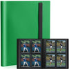 Card Binder Small Card Album with PP Waterproof Pages 4 Pockets Trading Card Binder Holds 160 Standard Cards for TCG MTG Collections Sports Cards Binder (Green)
