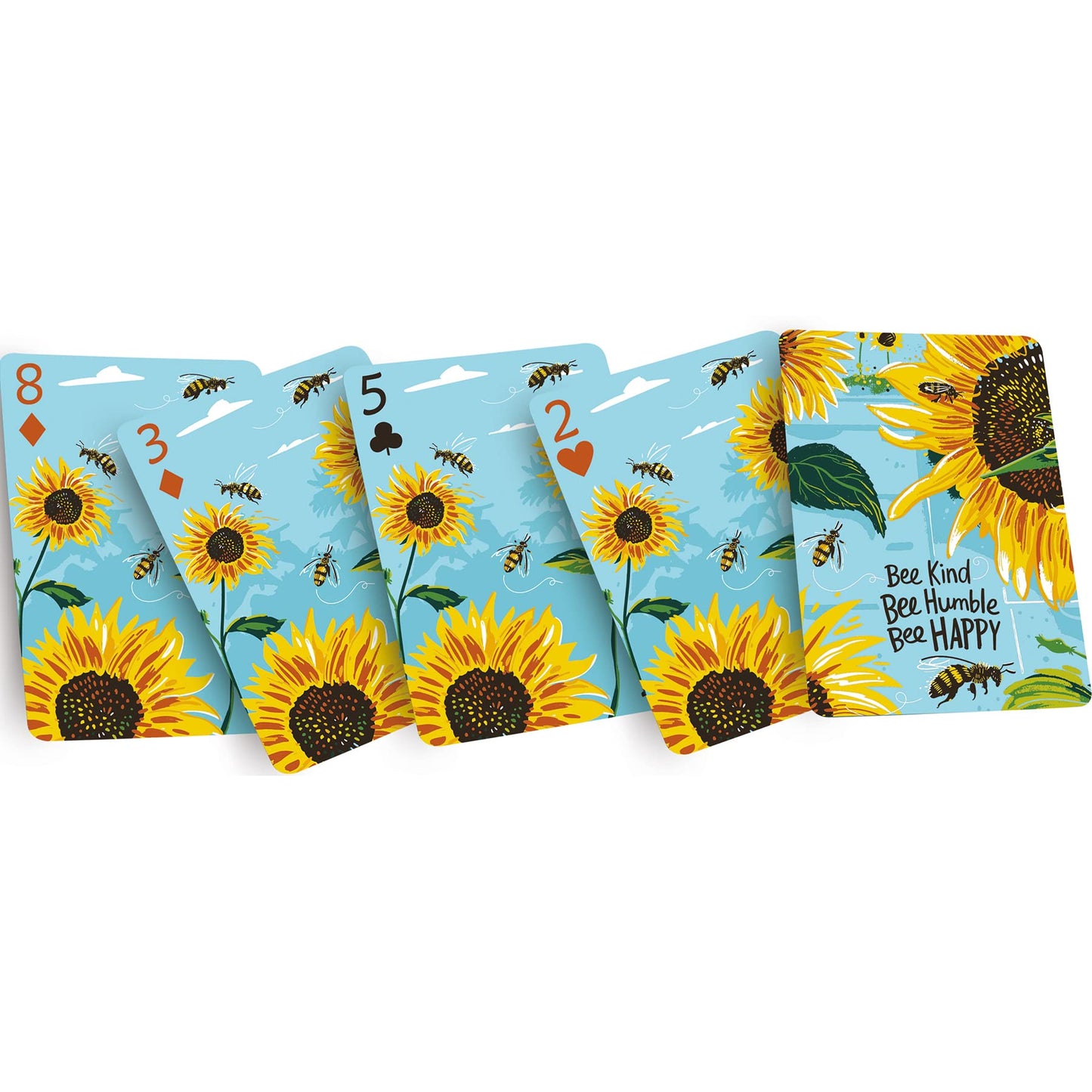 Primitives by Kathy Playing Cards - Bee Happy, Sunflower Color, Paper Material, Model 113501