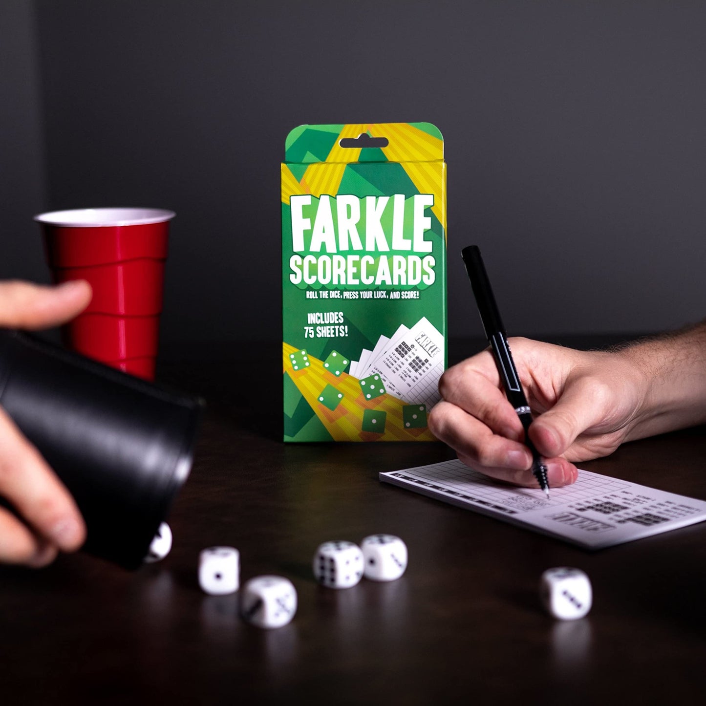 Brybelly Farkle Scorecards - Set Of 75 Replacement Score Sheets For Farkle Dice Games For Up To 8 Players