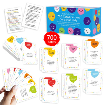 700 Conversation Cards For Kids, Fun Kids Conversation Starter Cards For Kids, Teens, Family Night, Dinner, Play Conversation Ga