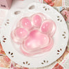 4.92 Inch Big Handmade Taba Cat Paw Squishy Toys Pink Clear Cat Paw Squeeze Toy for Stress Relief Soft Large Funny Sensory Fidget Squishies Suitable for mature-themeds Kids