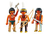 Playmobil Add-On Series - 3 Native American Warriors Figurines, Plastic, Clear, Model 6272