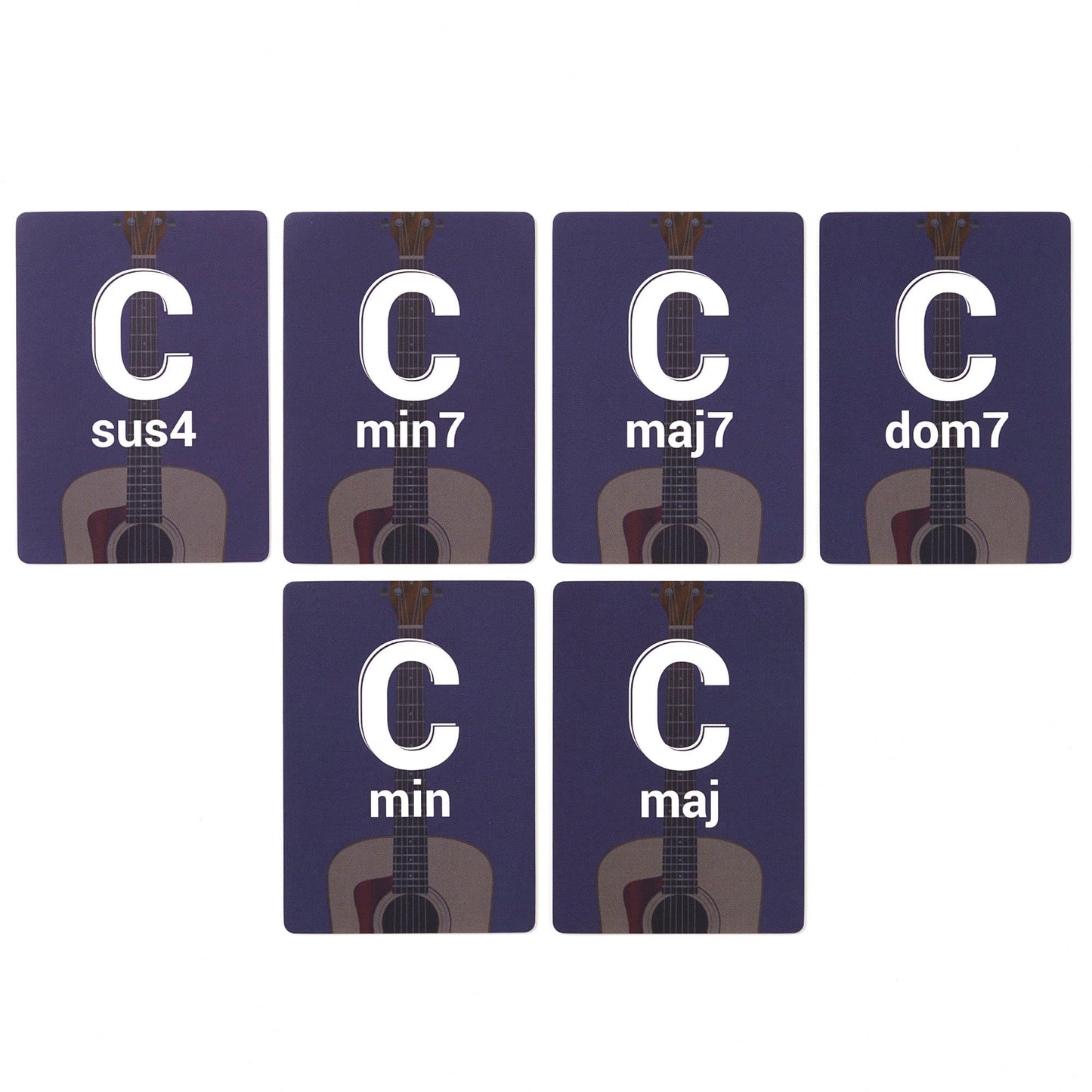Infassic Guitar Chord Flash Cards - 48 Essential Chords for Acoustic & Electric Guitar - Perfect for Students & Teachers, 2.5 x 3.5